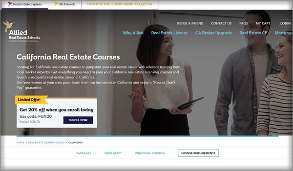 Allied real estate course in California