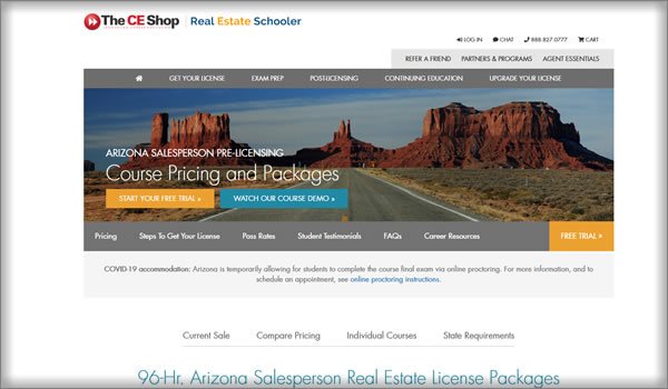 CE Shop online real estate schools in Arizona