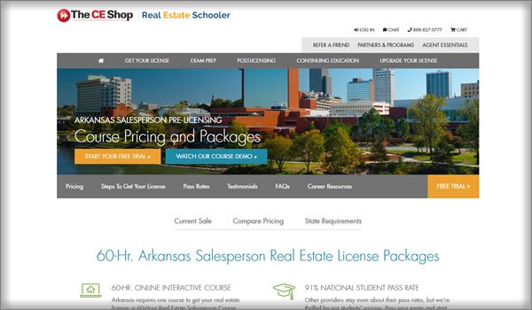 CE Shop best online real estate school in Arkansas