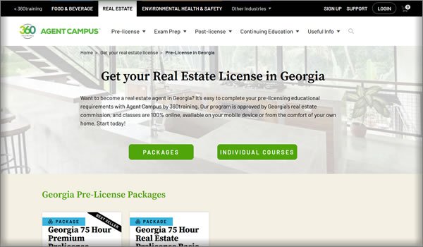 360 training real estate agent campus in Georgia