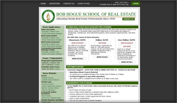 Bob Hogue School of Real Estate Course