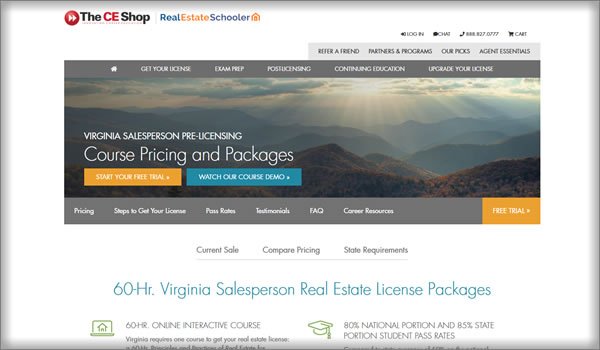 CE Shop real estate school in Virginia