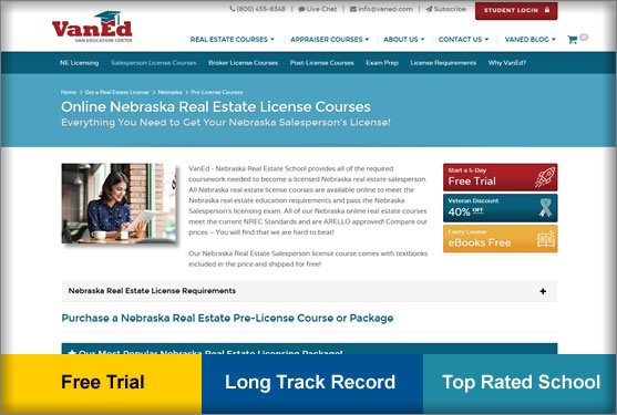 VanEd Nebraska real estate school