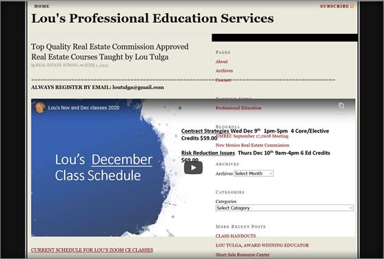 Lou's Professional Real Estate Education Services