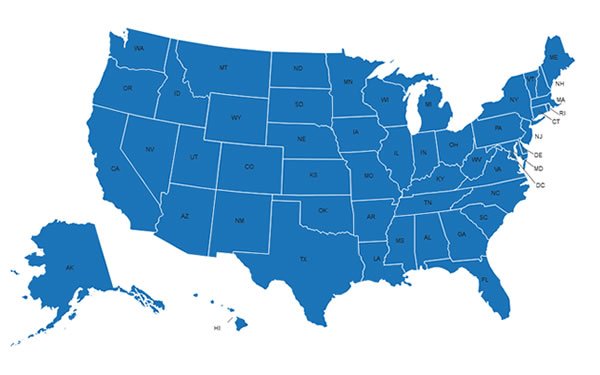 cost in each state