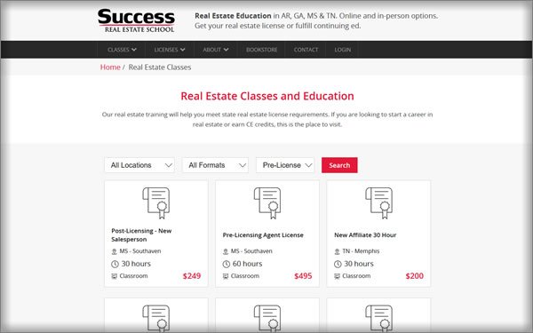 Success Real Estate School Pricing