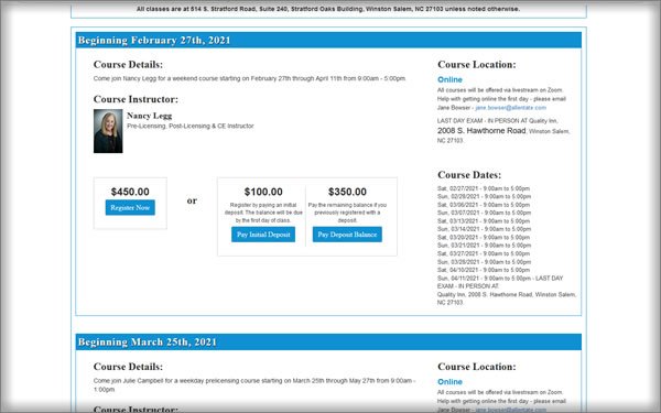 carolina school cost